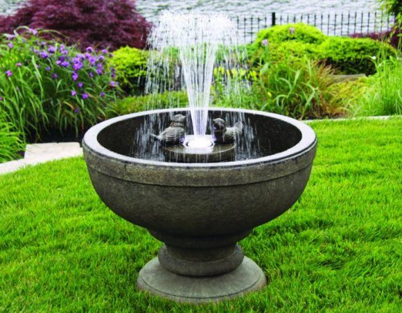 26 inches Fleur De Lis Bird Fountain