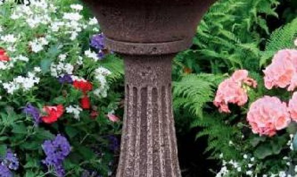 30 Inches-Chelsea Fleur De Lis Fluted Fountain