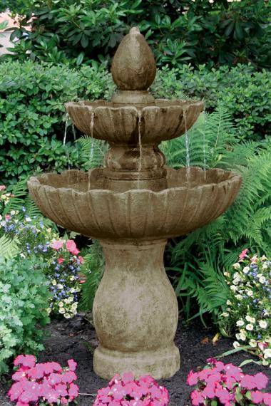 49 inchesTwo Tier Mirabella Fountain With Plain Pineapple