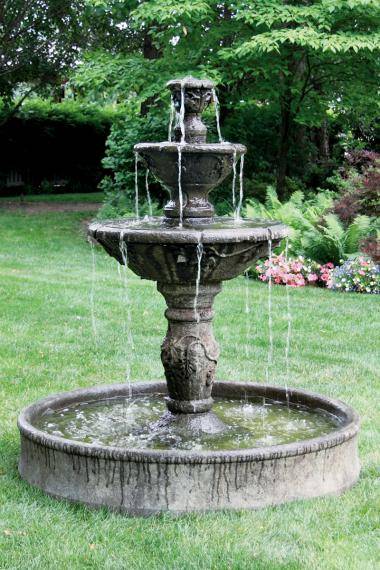 59 inches Three Tier Harvest Fountain On 52 inches Round Pool