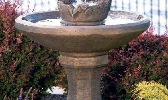 Nesting Birds On Vine Sphere Fountain